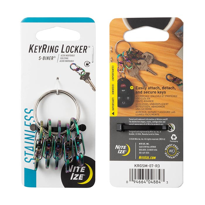 Nite Ize S-Biner® Keyring Locker™ Stainless Steel