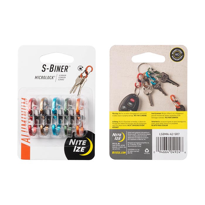 Nite Ize S-Biner® MicroLock® Aluminum (5pack)