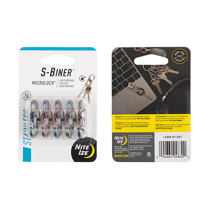 Nite Ize S-Biner® MicroLock® Stainless Steel (5pack)
