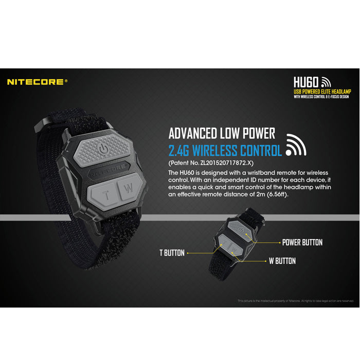 Nitecore HU60 Wireless Control Elite Headlamp