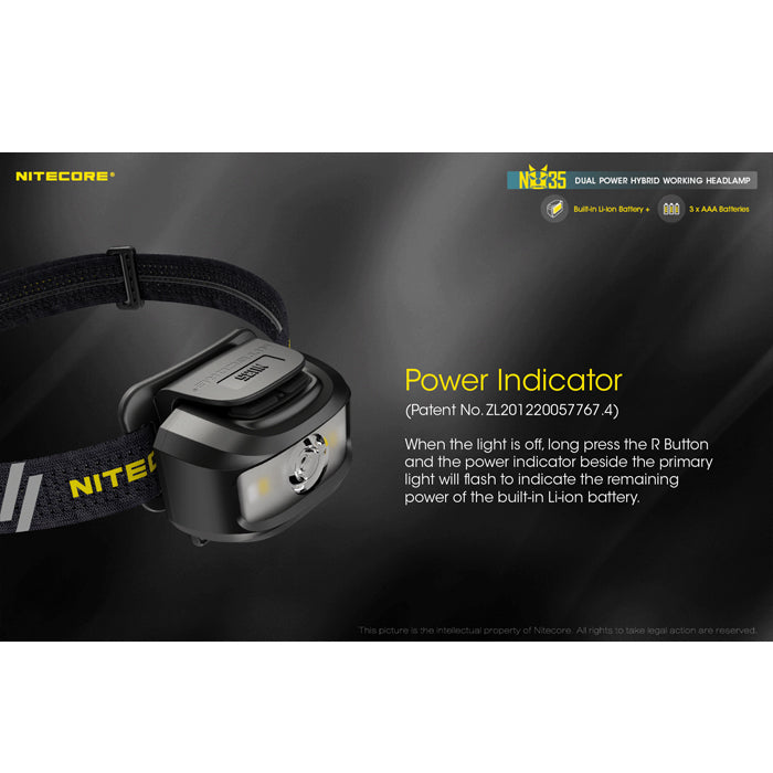 Nitecore NU35 Dual Power Headlamp