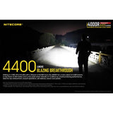 Nitecore i4000R 4400 Lumens USB-C Rechargeable Tactical Flashlight 4400流明USB-C充電手電筒