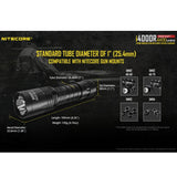 Nitecore i4000R 4400 Lumens USB-C Rechargeable Tactical Flashlight 4400流明USB-C充電手電筒