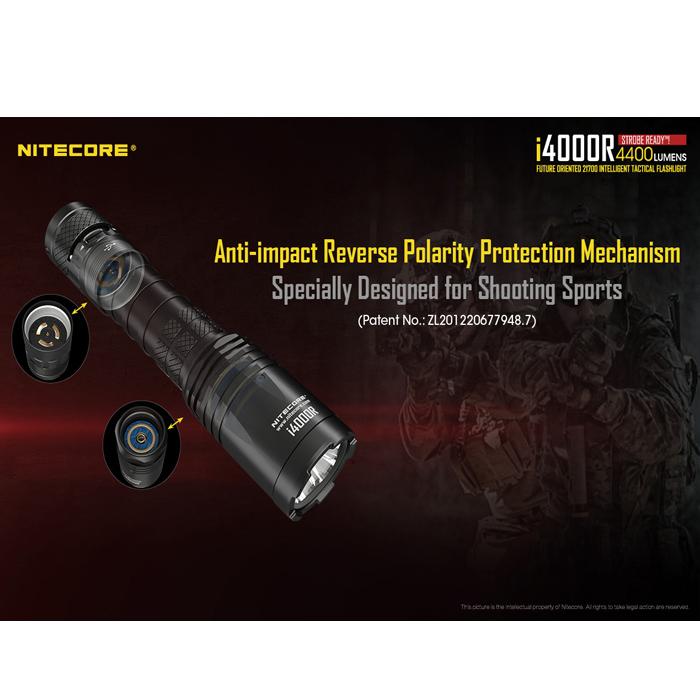 Nitecore i4000R 4400 Lumens USB-C Rechargeable Tactical Flashlight 4400流明USB-C充電手電筒