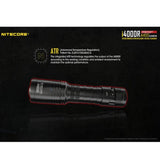 Nitecore i4000R 4400 Lumens USB-C Rechargeable Tactical Flashlight 4400流明USB-C充電手電筒