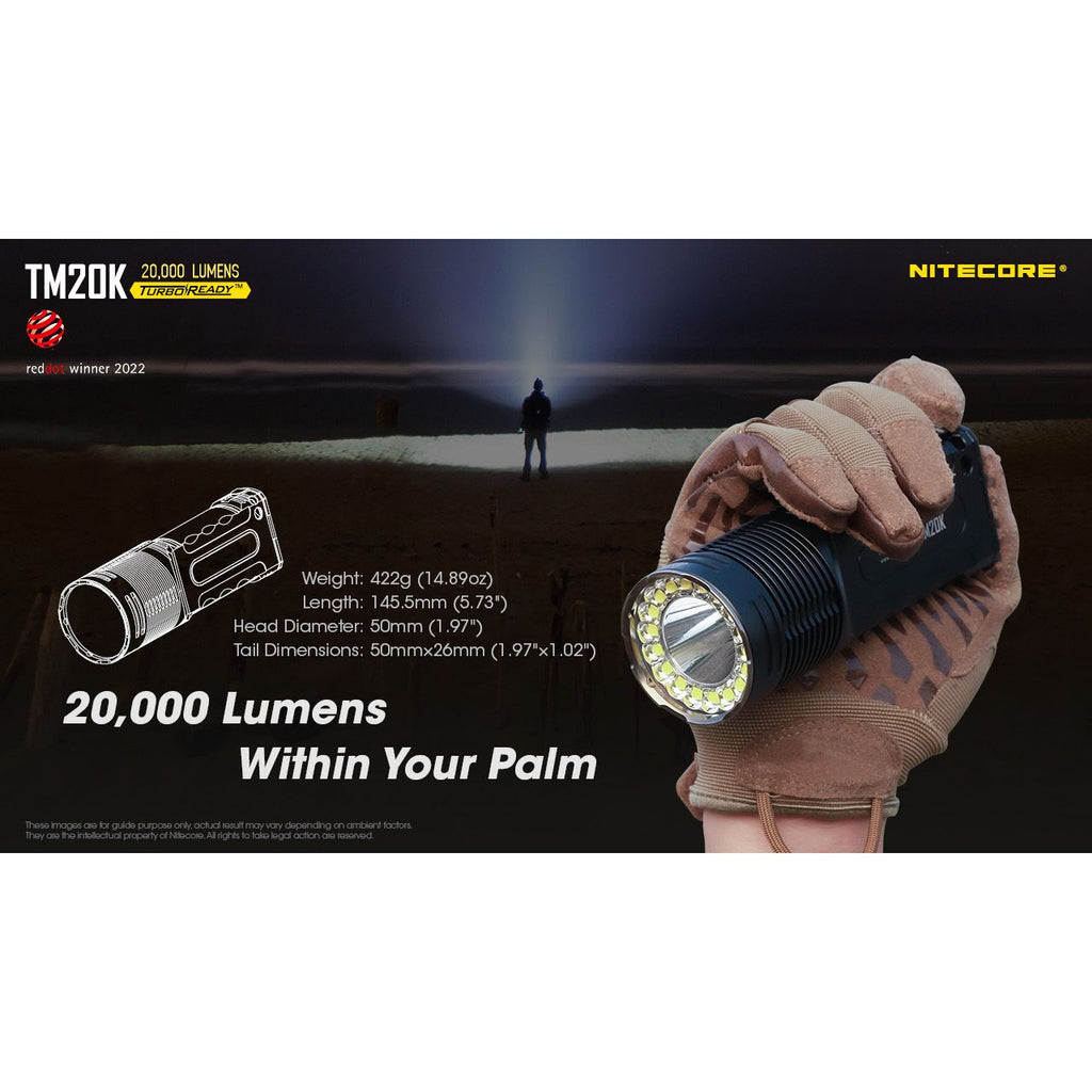 Nitecore TM20K 20,000 Lumen Rechargeable Flashlight Nitecore TM20K 20,000 Lumen Rechargeable Flashlight
