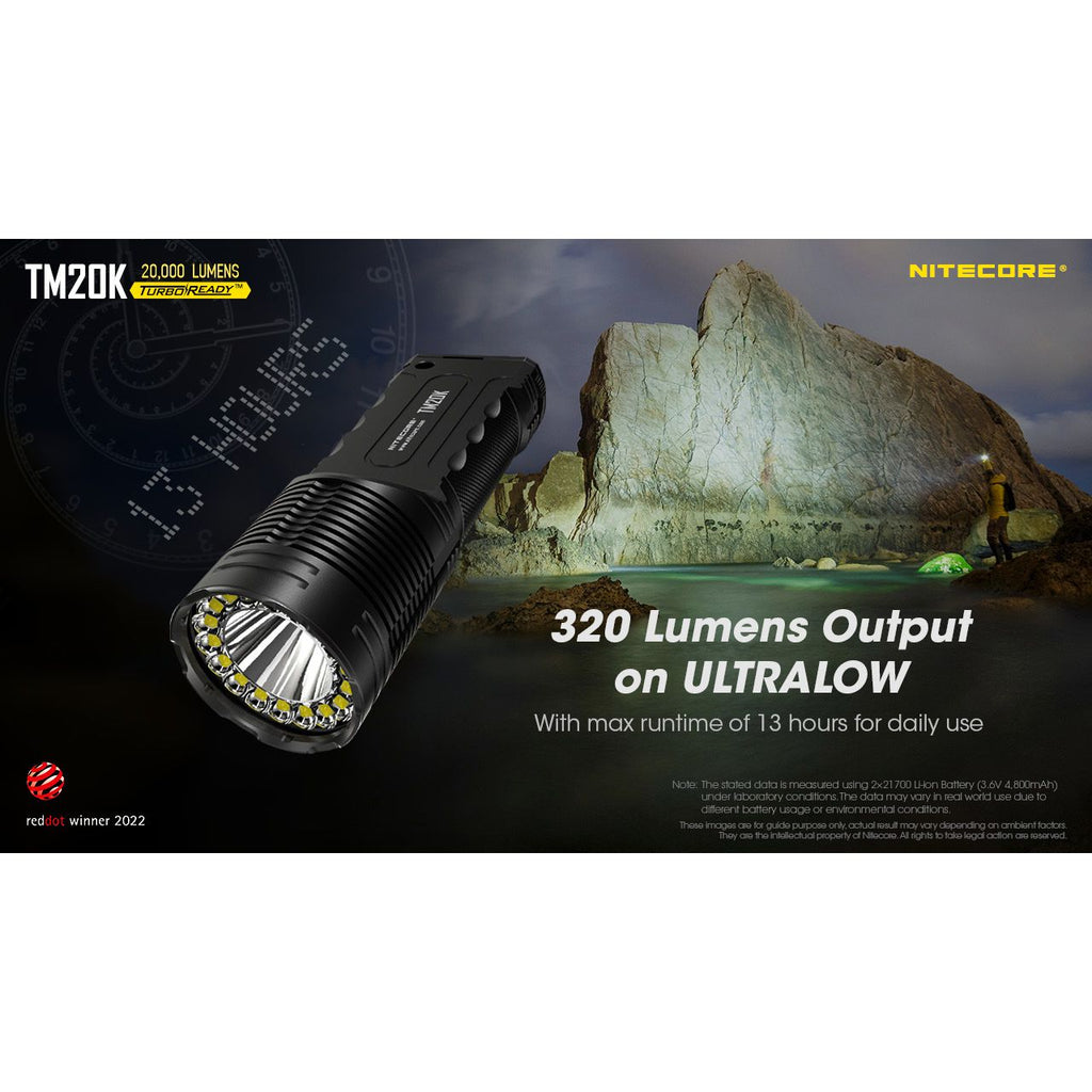 Nitecore TM20K 20,000 Lumen Rechargeable Flashlight Nitecore TM20K 20,000 Lumen Rechargeable Flashlight