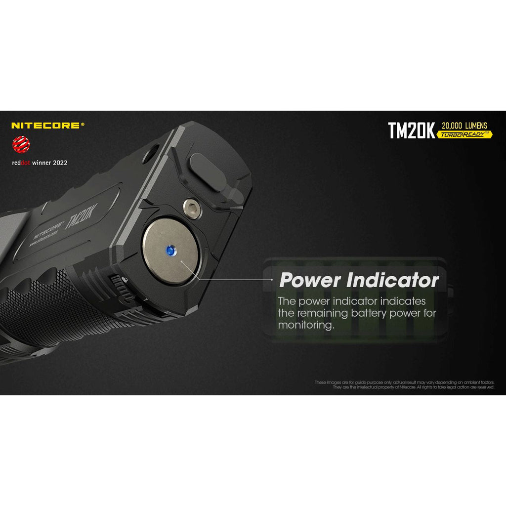 20000 lumen flashlight rechargeable Nitecore TM20K Rechargeable Tactical Flashlight