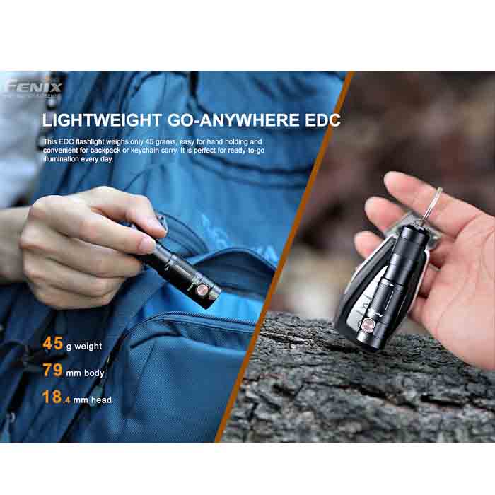 Fenix E09R 600 Lumens Rechargeable Keychain Flashlight – Uncle Torch