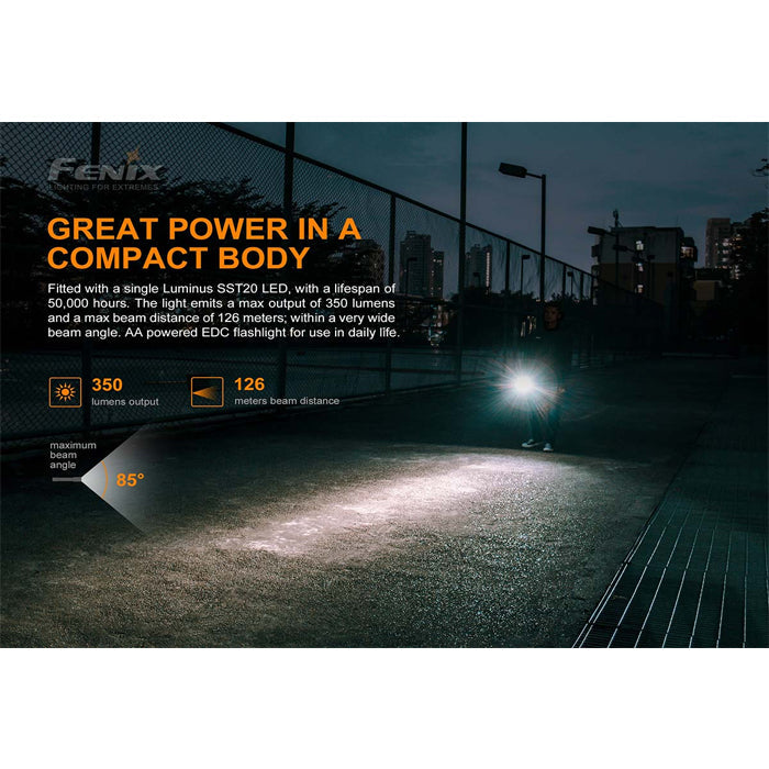 fenix e20 v2.0 edc flashlight Fenix E20 V2.0 AA Flashlight