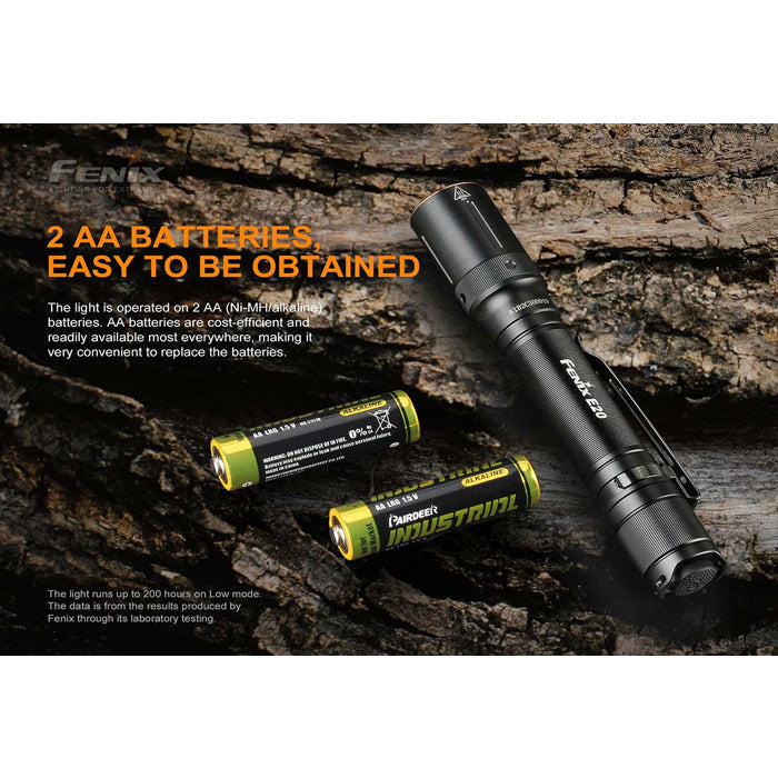 Fenix E20 V2.0 AA 350 Lumens Flashlight – Uncle Torch Fenix E20 V2.0 AA 350 Lumens Flashlight – Uncle Torch