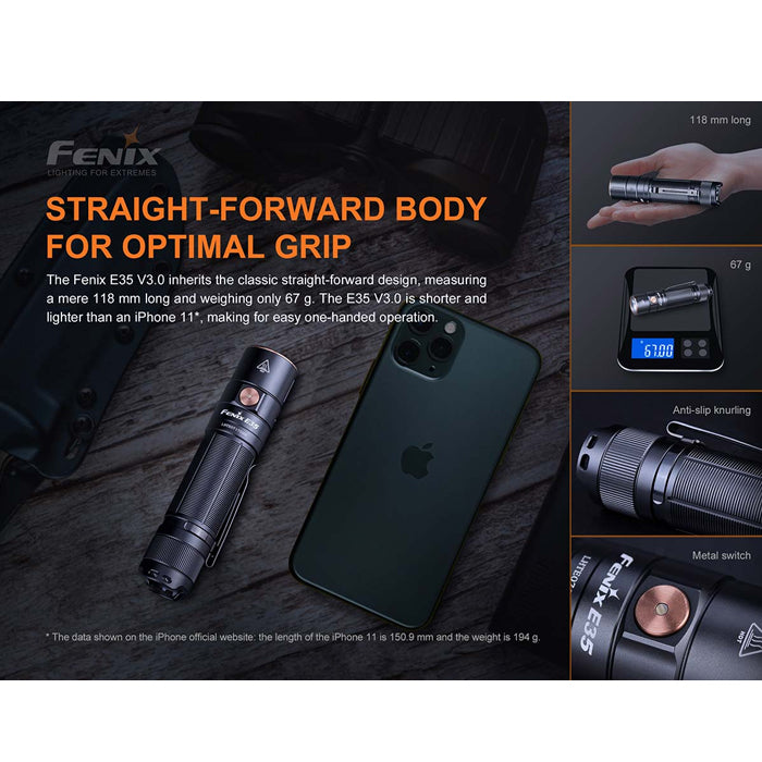fenix e35 v3.0 edc flashlight - 3000 lumens Fenix E35 V3.0 Flashlight