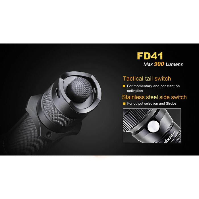 fenix fd41 focusable flashlight Fenix FD41 900 Lumens 360° Rotary Focusing Flashlight – Uncle Torch