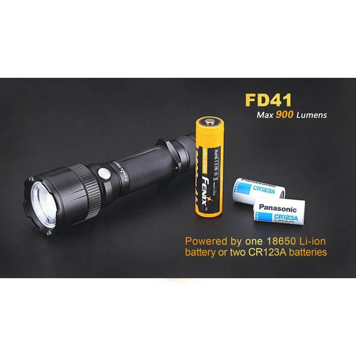 fenix flashlight 900 lumens Fenix FD41 900 Lumens 360° Rotary Focusing Flashlight – Uncle Torch