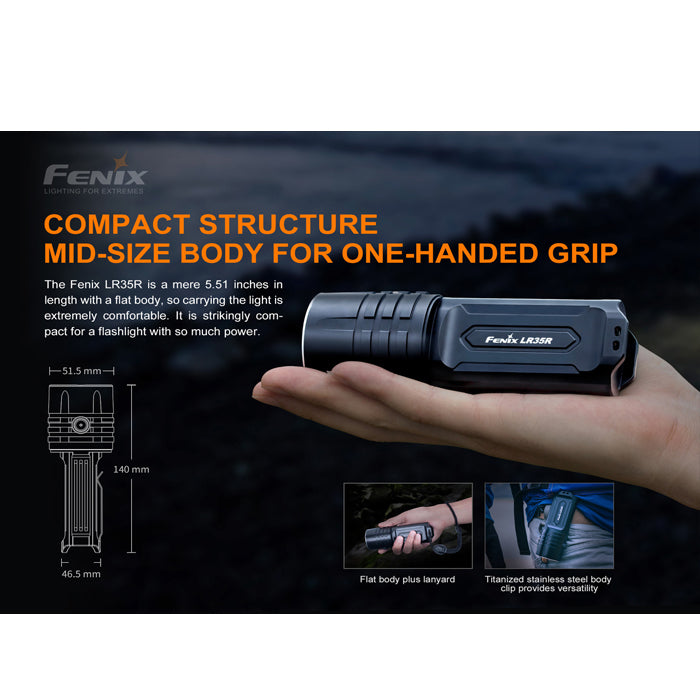 fenix flashlight 10000 lumen Fenix LR35R 10000 Lumens USB-C Rechargeable Flashlight – Uncle Torch