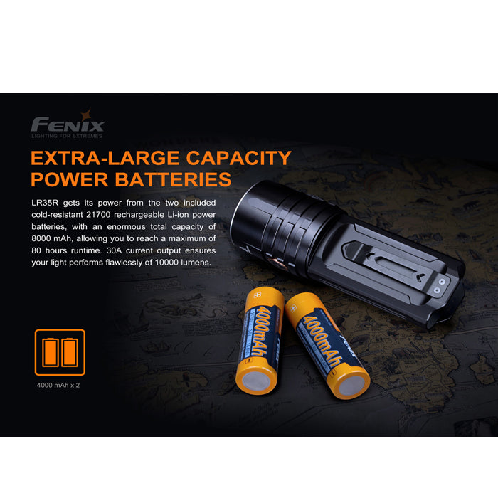 fenix flashlight battery indicator Fenix LR35R 10000 Lumens USB-C Rechargeable Flashlight – Uncle Torch