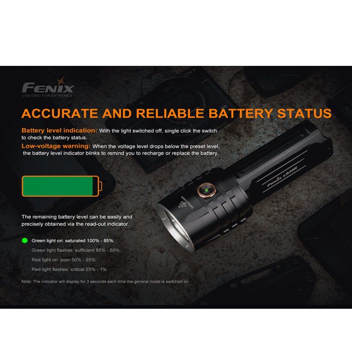 fenix flashlight 10000 lumen Fenix LR35R 10000 Lumens USB-C Rechargeable Flashlight – Uncle Torch