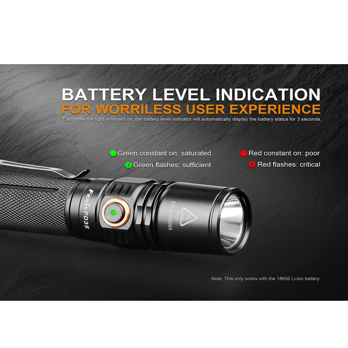 fenix 1000 lumens flashlight Fenix PD35 V2.0 1000 Lumens Flashlight – Uncle Torch