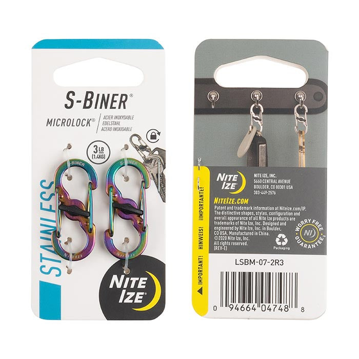 Nite Ize S-Biner® MicroLock® Stainless Steel (2pack) 