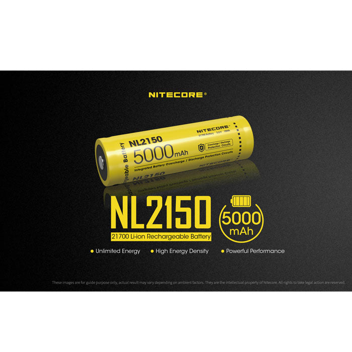 Nitecore NL2150 5000mAh 21700 Li-ion Rechargeable Battery 鋰電充電池
