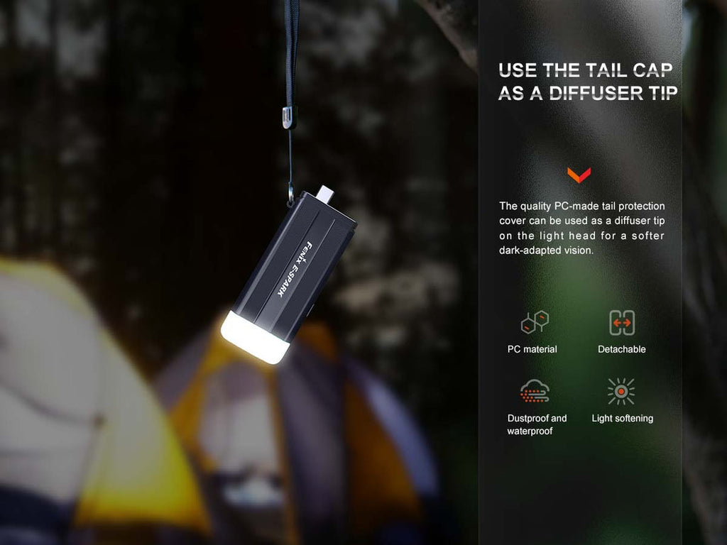 fenix flashlight diffuser Fenix E-Spark Keychina Flashlight & Emergency Power Bank – Uncle Torch